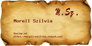 Morell Szilvia névjegykártya